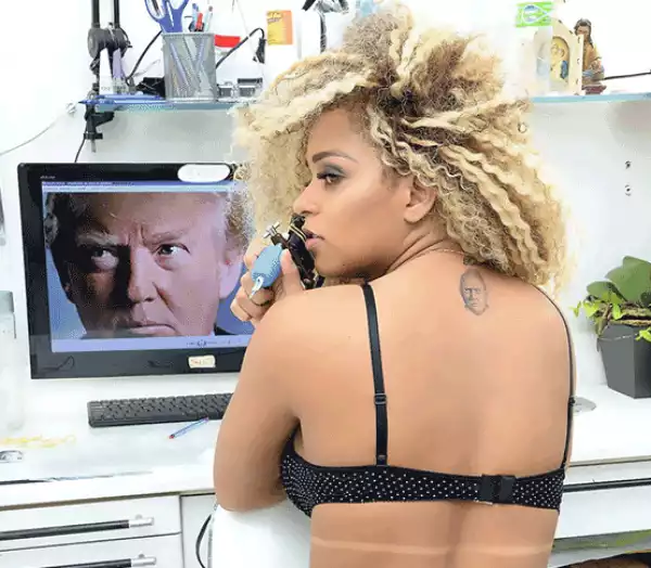 Miss Bum Bum Brazil gets Donald Trump tattoo